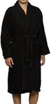 Superior Hotel & Spa Robe, 100% Premium Long-Staple Combed Cotton Unisex Bath Robe for Women and Men - Small, Black