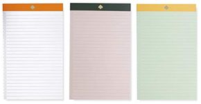 Kate Spade New York To-Do List Pad Set of 3, Includes 50 Lined Sheets Per Pad, Colorblock