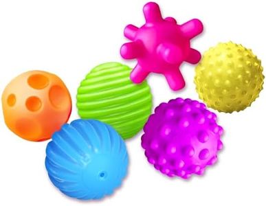 ROHSCE Sensory Balls for Kids 6pcs Textured Multi Ball Set for Toddlers Multicolor and Bright Handing Catching Balls BPA-Free Soft Stress Relief Toys