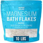 Magnesium Flakes for Bath - Magnesium Chloride Flakes - Dead Sea Salts for Soaking, 10 LBS