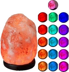 Liuliuyoyo Remote Salt Himalayan Salt Lamp 16 Colors, Natural Crystal Salt Rock Lamp Hand Carved Night Lights, USB Salt Crystal Lamp Remote Control Salt Lamp for Home Decor and Gift (5.5lb)