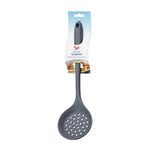 Tala Silicone Skimmer in Grey Colour, Heat Resistant up to 240 Degrees and Ideal for Straining and Skimming, Ideal to use with Non-Stick Cookware, Flexible Design with a Non-Slip Grip Handle