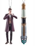 Doctor Who The Eleventh Doctor & Sonic Screwdriver Christmas Ornament Set