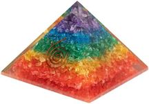 7 Chakra Orgone Pyramid for E-Energy Protection & Healing - meditation orgonite pyramids/crystal chakra | Energy Generator, Meditation, Healing, Crystal Pyramid