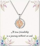 ASELFAD Compass Friendship Necklaces for Women Best Friend Birthday Gifts for Women Friendship Gifts for Women Friends Christmas Going Away Gifts for Friends Female