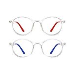 ENRICO Bluno Computer Blue Light Blocking Glasses Combo (Pack of 2) | Anti Glare Blue Light Filter Glasses for Eye Protection from Laptop/Mobile Screen | Zero Power Reading Glasses for Men & Women