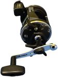 Okuma Magda Pro Line Counter Levelwind Trolling Reel, Small, Black/Silver, MA-15DX