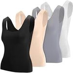 Toulite 4 Pcs Thermal Tank Tops Wom