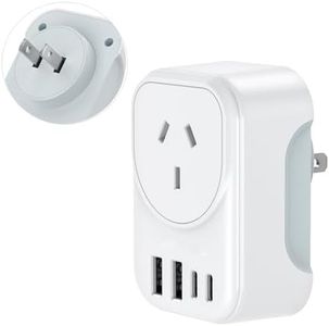 RXSQUL Japan Travel Adapter, AU to Japan US Plug Adapter Type A Travel Power Plug for Japan, Philippines, Canada,Mexico, China, Jamaica, Peru and More