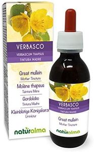 Gordolobo o Verbasco (Verbascum thapsus) flores y hojas Tintura Madre sin alcohol Naturalma - Extracto líquido gotas 120 ml - Complemento alimenticio - Vegano