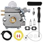 753-06190 Carburetor Replacement Fit for Troy Bilt TB22 TB21EC TB22EC TB32EC TB42EC TB80EC TB2040XP Trimmer Weed Eater Murray M2500 M2510 Brushcutter with Screwdriver Spark Plug Carburetor Kit