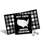 Collector 50 States Quarter Album - 1999-2009 Hardcover Coin Holder & Display, U.S. History, Fun & Eduational Hobby, Treasure