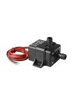 Asian pumps & machineries DC 12v Mini Submersible Water Pump 4.8 Watt Flow 240L /H 8-10ft Lift for Aquarium Garden Pond Fall Hydroponic Fountains, solar projects (Clear Water Only)