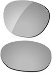 LenzReborn Polarized Lens Replacement for RayBan Wayfarer RB2132 55mm Sunglass - Silver Grey - Polarized Mirrored