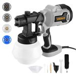 Paint Sprayer :DEKOPRO 700W HVLP High Power Paint Gun with 800ml High Capacity Container, Easy to Clean,for House Painting, Furniture, Cabinets, Fence, Walls, Door, Garden Chairs etc