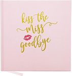 Kiss the Miss Goodbye, Bachelorette Party Notebook Keepsake (8.3 x 8.3 In, Pink)