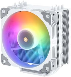 Vetroo V5 White CPU Cooler w/5 Heat Pipes 120mm ARGB PWM Processor 150W TDP Cooler for Intel LGA 1200/115X AMD AM4 w/Addressable RGB Lighting Sync