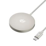 Ambrane 25W Qi2.2 Magsafe Wireless Charger, Fastest Wireless Charging - Charge 50% in 30mins, New Qi2.2 Certified Technology, iPhone 12 to 17 All Models & Android Wireless devices, AerosynQ 2,Titanium