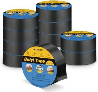 NISHCON Butyl Tape 2" x 50', Deck Joist Tape for Decking, Waterproof and Anti-Corrosion for Extend Deck Life, 10 Rolls
