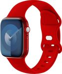 Aegce Silicone Sport Band Compatible with Apple Watch 41mm 40mm 38mm for Women Men, Soft Strap Replacement Wristband for iWatch Series Ultra SE 9 8 7 6 5 4 3 2 1, Red M/L