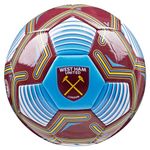 West Ham United F.C. Football Soccer Ball for Adults Teenagers Kids Training Football Size 3, 4 or 5 West Ham Merchandise (Burgundy Logo, Size 5)