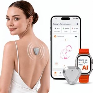 Straight Plus AI Powered Posture Corrector Trainer Device (Necklace Included) - Back Brace Smart Straightener Office Work Support - Back Postur Corrector Device - Posture Corrector for Women & Men