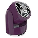 Vornado Flippi V6 Compact Air Circulator Fan, Quiet Portable Travel Fan for Desk or Bedroom, Adjustable Head, 2 Speeds, Plum