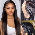 Thriving 150% Density Straight Lace Front Wigs for Black Women 100% Human Hair Wigs Glueless Lace Front Human Hair Wigs with Baby Hair(22inch with 150% density, lace front wigs)