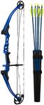 Genesis Mini Youth Bow Archery Set, Right Hand,Blue