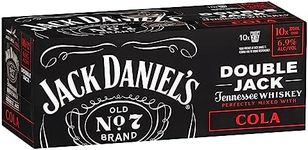 Jack Daniel's Double Jack Whiskey & Cola, 6.9%, 10 x 375ml Cans (10 pack)