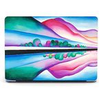 Berkin Arts Compatible with MacBook Pro 13 inch Cover, 2022-2016 Release A2289/A2251/A2338 M1 with Keyboard Cover & Screen Protector Vivid Abstract Landscape (Lake George Reflection by O'Keeffe)