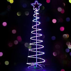 Jingle Jollys Christmas Lights 3D Motif LED Rope Light Tree, Outdoor Decorations, Waterproof 288 Bulbs for Lawn Garden Festival Holiday Party Decor Ornaments