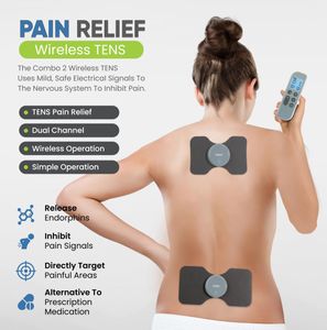 Med-Fit Dual Channel Wireless TENS EMS Massager – 18 Programs for Back & Pain Relief