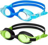 NSSIW Kids Swim-Goggles Swimming-Goggles-for Kids: Kids Goggles Anti Fog Pool Goggles No Leak 2 Pack Ages 3-16