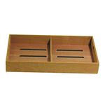 HankStar Solid Spanish Cedar Cigar Tray with One Adjustable Divider, Fits Large Humidor 12.0"x7.0"x1.75"