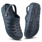 FUEL Clogs for Mens, Dailywear Comfortable, Lightweight Anti Skid Clogs Slipper for Men Navy