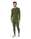 DANISH ENDURANCE Merino Wool Base Layer Top & Bottom Set, Breathable & Moisture-Wicking, for Men, Green, X-Large