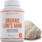 Organic Lions Mane Supplement I Potent Source of Antioxidants I Natural Immunity (2100mg) I Powerful Nootropic Brain >25% Beta-Glucans I 90 Capsules I Made in Canada