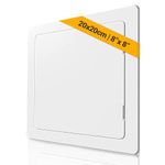 Proxinova Paintable Access Panel 200x200 mm, High-Grade ABS Plastic Panels for Inspection Hatch, Fuse Box Cover Cabinet, Wall and Ceiling, Conceals Wires, Meters, Pipes, Fits Flush to Surfaces