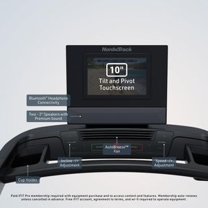 NordicTrack T Series 10 Treadmill – Folding Electric Running Machine