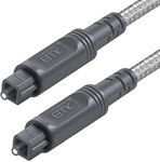 EMK Optical Audio Cable Digital Optical CableCotton Braided Toslink Audio Cable Durable Fiber Optic Cable for Speaker, Soundbar, TV, Amplifier & More (3meters)