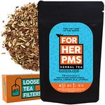 The Tea Trove -Organic for Her PMS Herbal Tea for Healthy Cycle and to Balances Hormones & Discomfort, with Loose Tea Filter (50gms, 25 Cups)