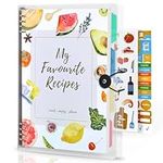 WEMATE Recipe Book to Write in Your Own Recipes, Blank Recipe Book 8.5x11 Inches, 8 Ring Recipe Binder with Plastic Frosted Cover, 8 Dividers and 272 Recipe Pages, Personal Family Cookbook as Gift