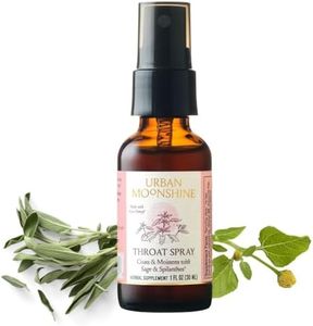 Urban Moonshine Throat Spray | Organic Herbal First Aid Supplement with Sage & Spilanthes | Fast-Acting | Coats & Moistens | 1 FL OZ (Pack of 1)