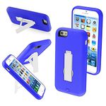 Asmyna Symbiosis Stand Protector Cover for iPhone 6 - Retail Packaging - Blue/White