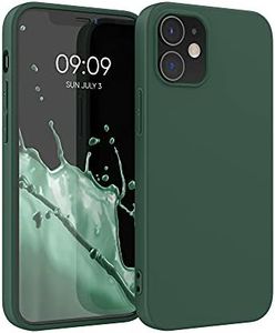 kwmobile Custodia Compatibile con Apple iPhone 12 / iPhone 12 Pro Cover - Back Case per Smartphone in Silicone TPU - Protezione Gommata - verde muschio