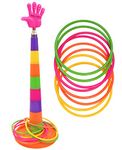 Toyshine 2 in 1 Ring Toss Game | Shape Sorter Color Recognition Aim and Strike Game - Multicolor