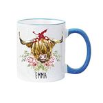 HIGHLAND COW MUG, COW GIFT, COW TRAVEL MUG, GIFT FOR HER, CHRISTMAS GIFT