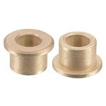 sourcing map Flange Sleeve Bearings 8mm Bore 12mm OD 10mm Length 16mm Flange Dia 2mm Flange Thickness Sintered Bronze Self-Lubricating Bushing 2pcs