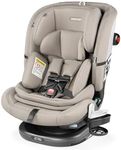 Peg Perego Primo Viaggio All-in-One Convertible Car Seat – Newborn to 10+ Years – 5-120 lbs – Height Adjustable & Slim, 100% FR-Free, Made in Italy, Astral (Beige)
